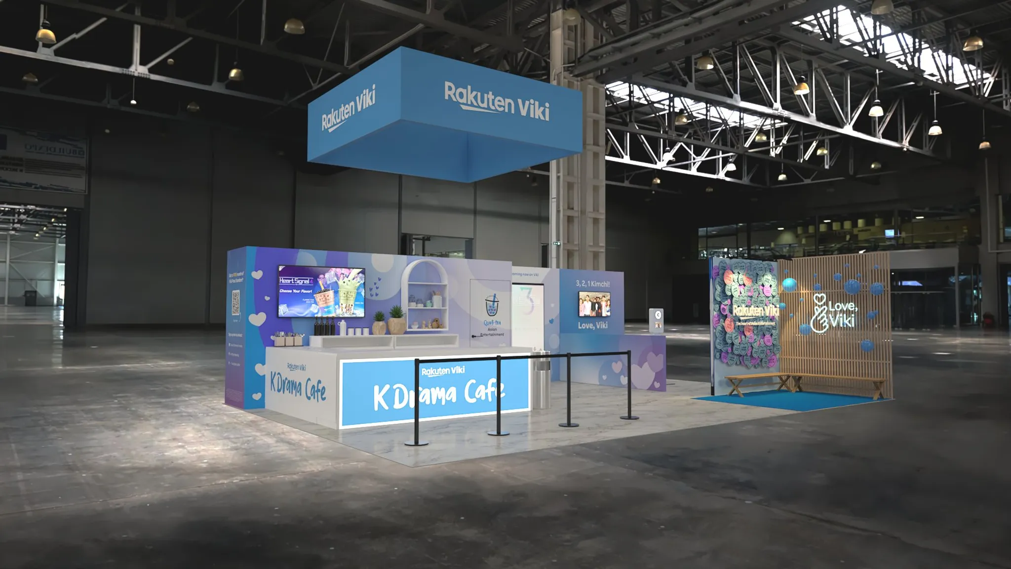 30x50 Island booth design by Reaction Space